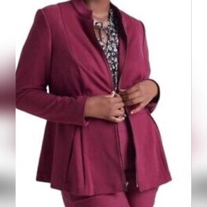 Women's Plum Jacket With Full Zipper Peplum Lane Bryant Size 18